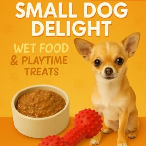 Small Dog Delight: Wet Food & Playtime Treats