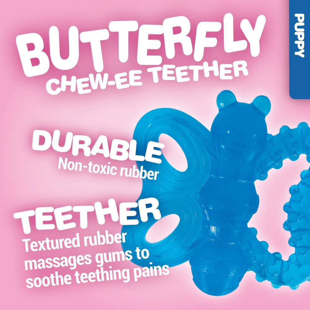 JW Pet Puppy Butterfly Chew-ee Teether - Image 4